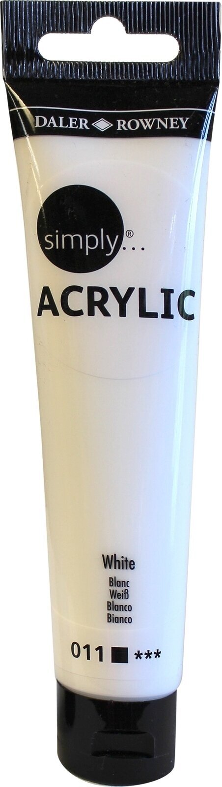 Akryylimaali Daler Rowney Simply Akryylimaali White 75 ml 1 kpl