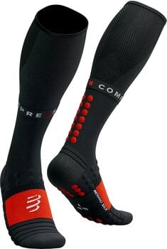 Running Socks
 Compressport Full Winter Run Black/High Risk Red T1 Running Socks - 1