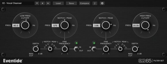 Štúdiový softwarový Plug-In efekt Eventide EQ65 Filter Set (Digitálny produkt) - 1