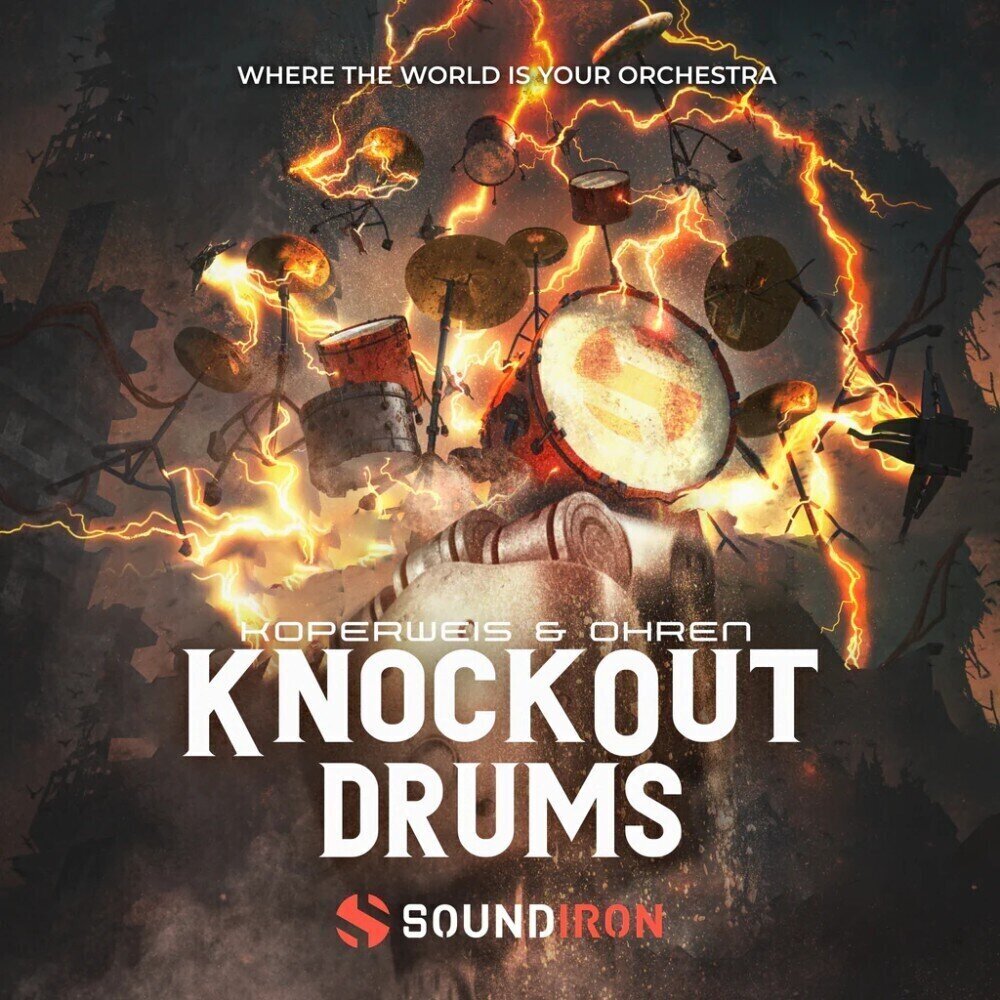 Bibliothèques de sons pour sampler Soundiron Knockout Drums (Produit numérique)