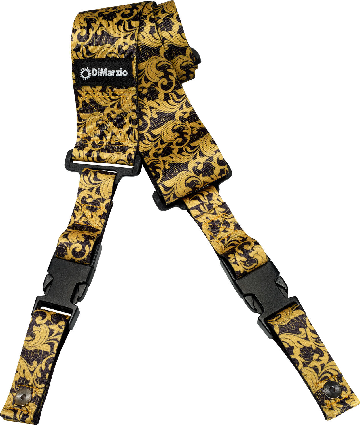 Gitarrband i textil DiMarzio Steve Vai ClipLock Utopia Gitarrband i textil Black