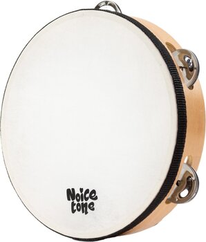 Tambourin avec peau Noicetone D013-6 20x4,5cm Natural 7,87" Tambourin avec peau - 1