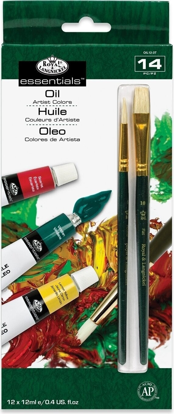 Olejová farba Royal & Langnickel OIL12 Sada olejových farieb 12 x 12 ml 14 pcs