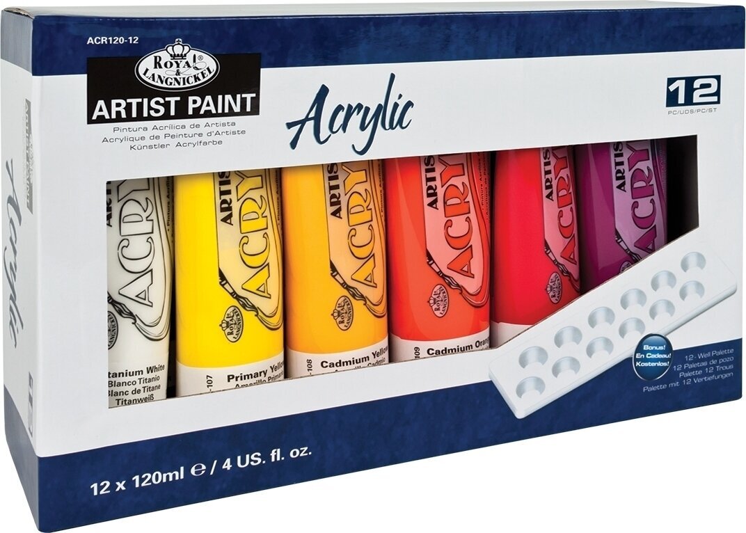 Colore acrilico Royal & Langnickel ACR120-12 Set di colori acrilici 12 x 120 ml 12 pezzi