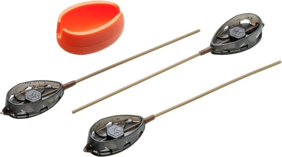 Ólom, Etetőkosár Mivardi Method Feeder Set QMR Flat + Mould L 30 g-40 g-50 g Etető-Öntőforma - 1