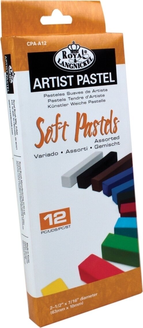 Pastel sec Royal & Langnickel CPA-A12 Coffret de pastels secs 12 pièces