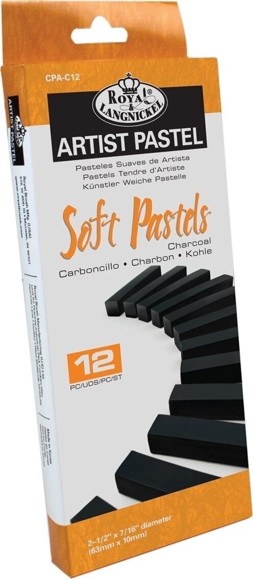 Pastel sec Royal & Langnickel Charcoal Coffret de pastels secs 12 pièces