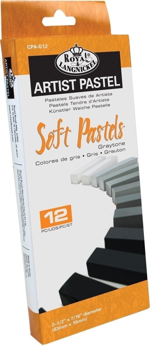 Soft Pastel Royal & Langnickel Graytone Set of Soft Pastels 12 pcs