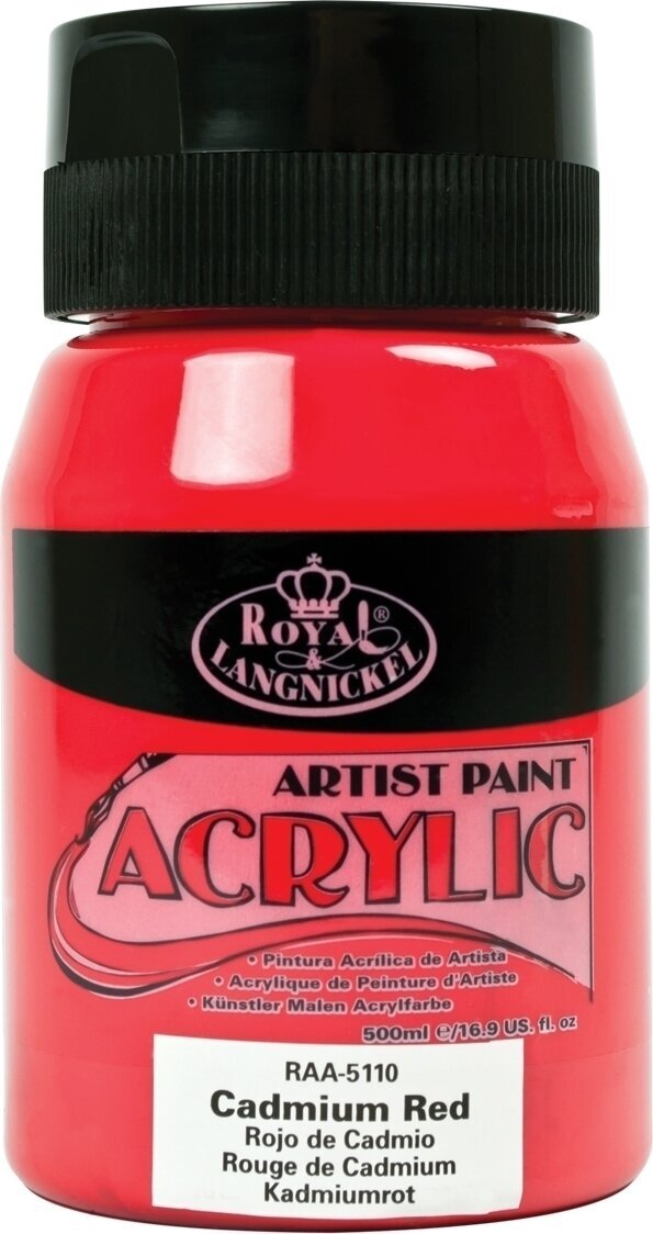 Culoare acrilică Royal & Langnickel Jar Vopsea acrilică Cadmium Red 500 ml 1 buc