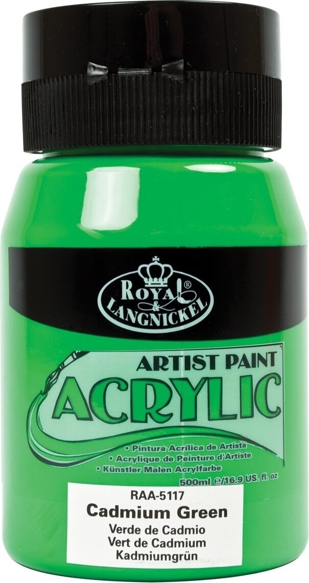 Peinture acrylique Royal & Langnickel Jar Peinture acrylique Cadmium Green 500 ml 1 pc