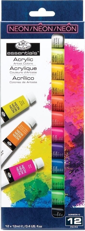 Pintura acrílica Royal & Langnickel ACRNEON-12 Set of Acrylic Paints 12 x 12 ml 12 pcs