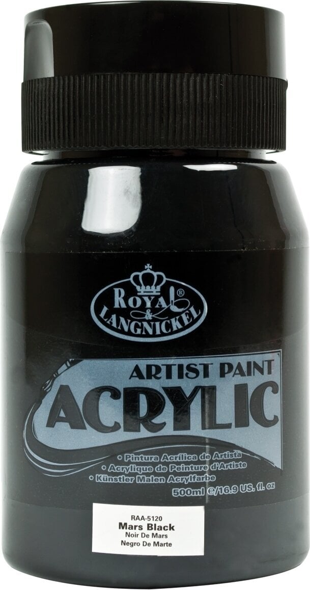 Culoare acrilică Royal & Langnickel Jar Vopsea acrilică Mars Black 500 ml 1 buc