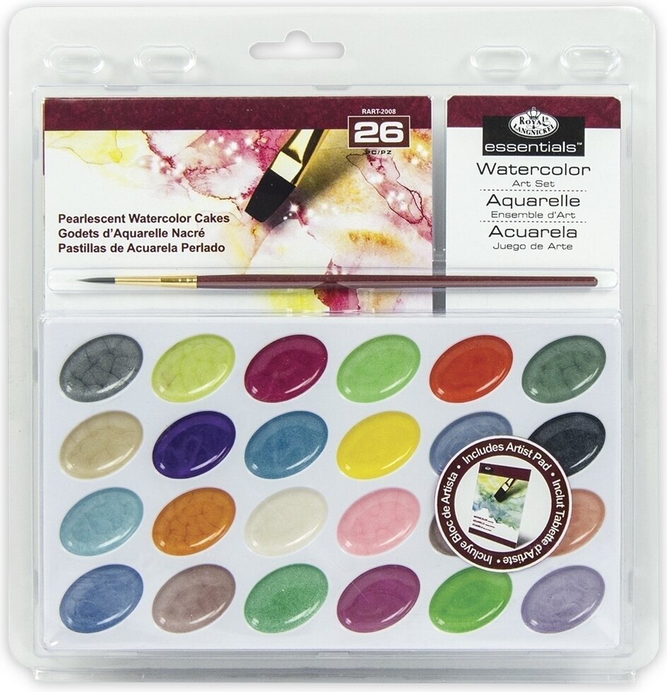 Tinta de aguarela Royal & Langnickel Pearlescent Set of Watercolour Paints