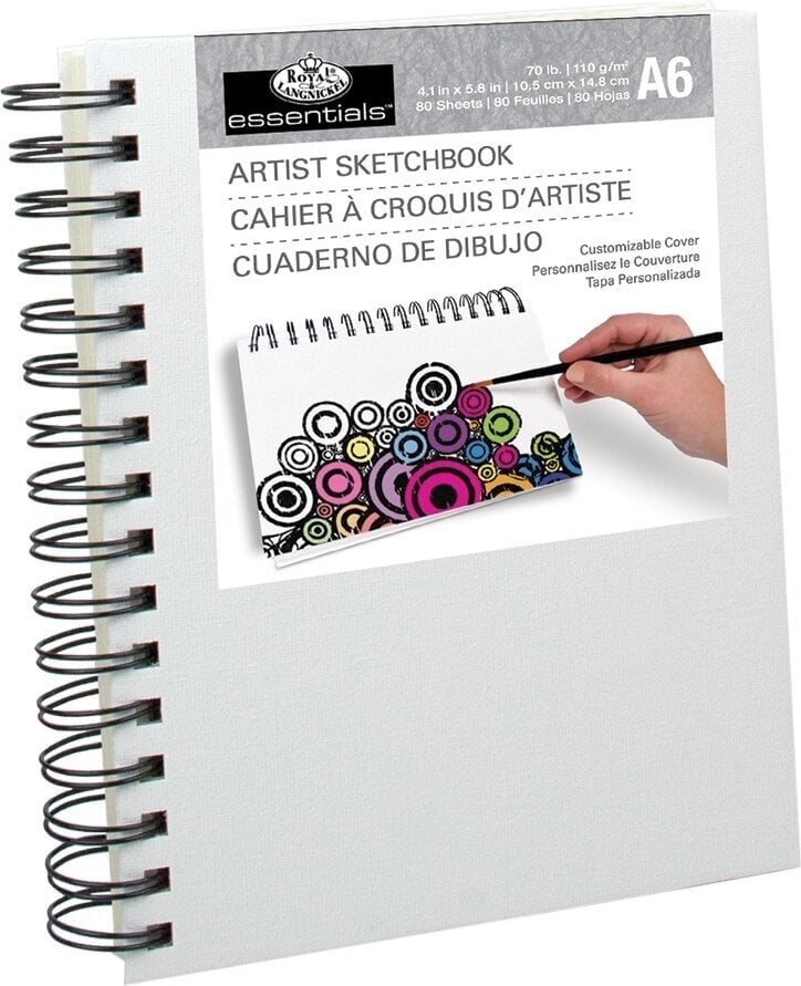 Livro de desenho Royal & Langnickel Canvas Covered A6 110 g White Livro de desenho