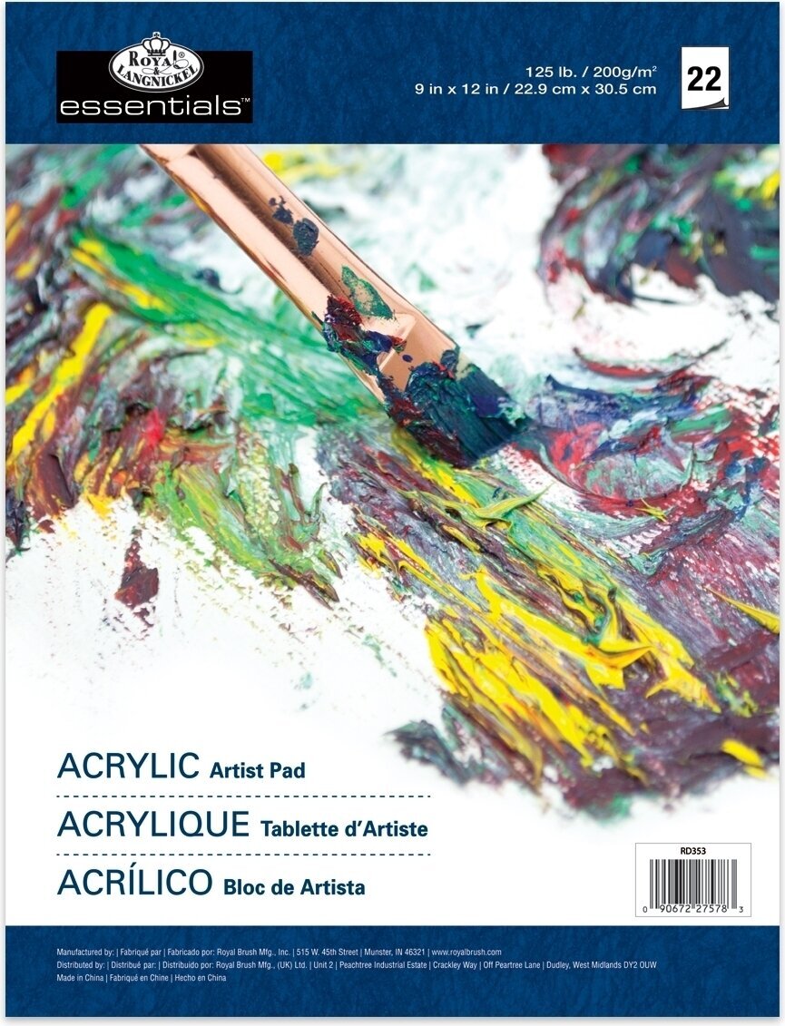 Vázlattömb Royal & Langnickel Acrylic Artist Pad A4 200 g Vázlattömb