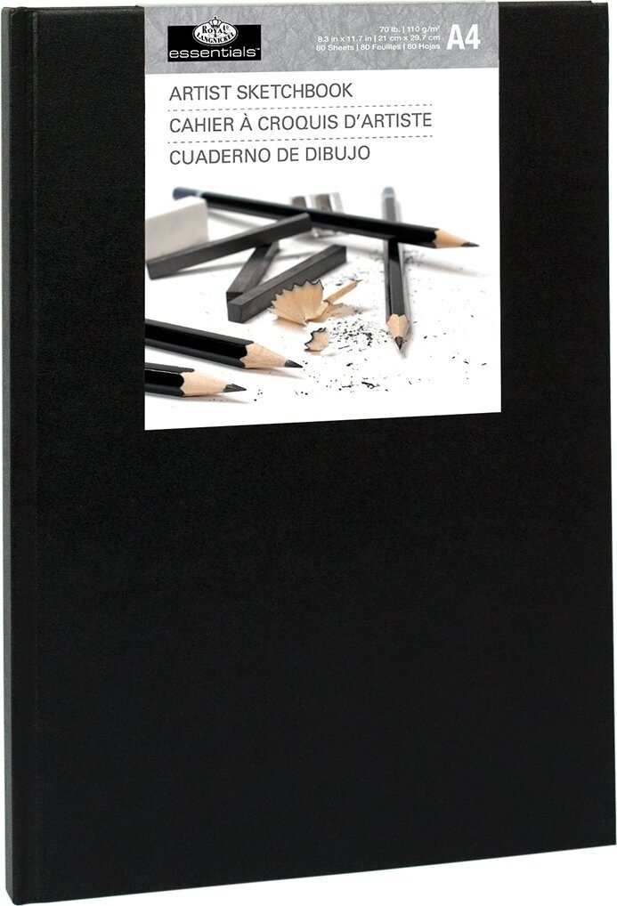 Livro de desenho Royal & Langnickel Hardbound A4 110 g Black Livro de desenho