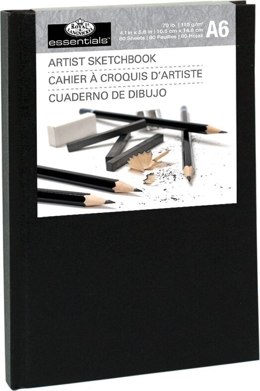 Carnet de croquis Royal & Langnickel Hardbound A6 110 g Black Carnet de croquis