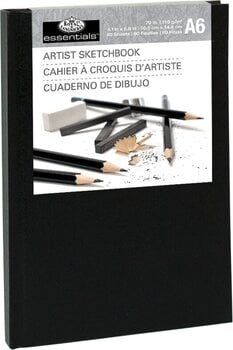 Carnet de croquis Royal & Langnickel Hardbound A6 110 g Black Carnet de croquis - 1