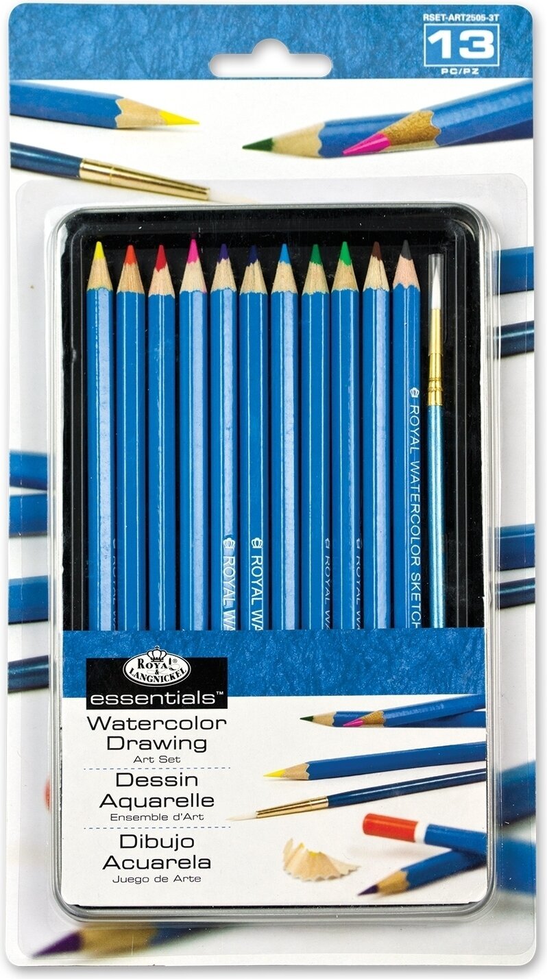 Peintures aquarelles Royal & Langnickel Pencil Art Set Small Tin Ensemble de peintures à l'aquarelle