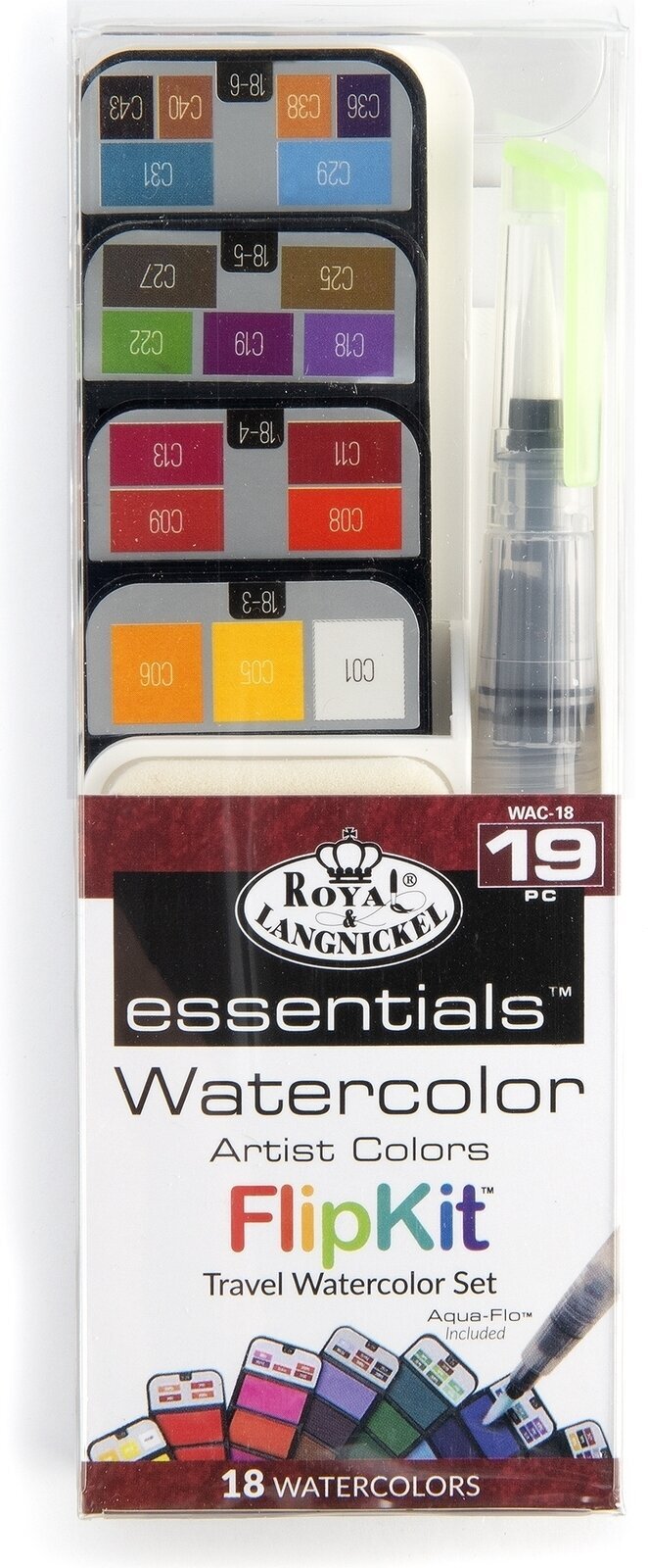 Tinta de aguarela Royal & Langnickel WAC-18 Set of Watercolour Paints