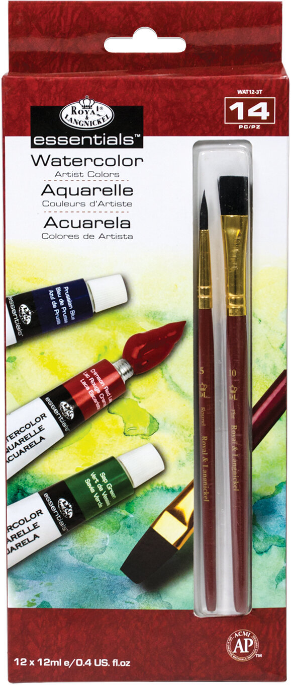 Peintures aquarelles Royal & Langnickel WAT12 Ensemble de peintures à l'aquarelle 12 x 12 ml