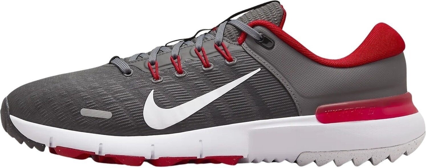 Golfskor för herrar Nike Free Unisex Grey/University Red/Smoke Grey/White 42,5 Golfskor för herrar