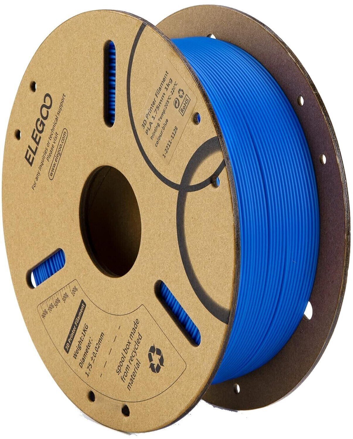 Filamento Elegoo PLA Filamento 1,75 mm 1 kg Blue