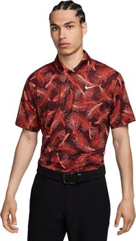 Rövid ujjú póló Nike Dri-Fit Tour Pine Print Dragon Red/White S Rövid ujjú póló - 1