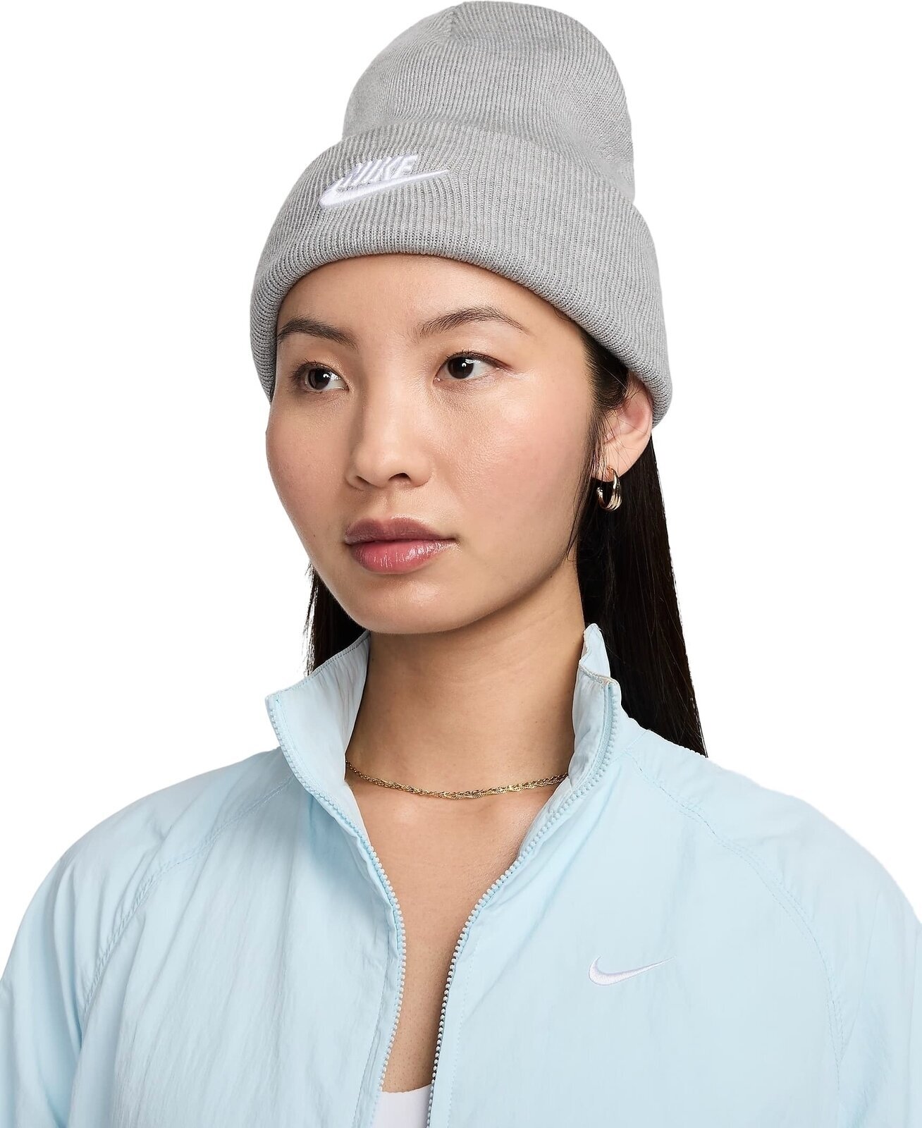 Čepice Nike Peak Beanie 24 Grey/Heather White UNI