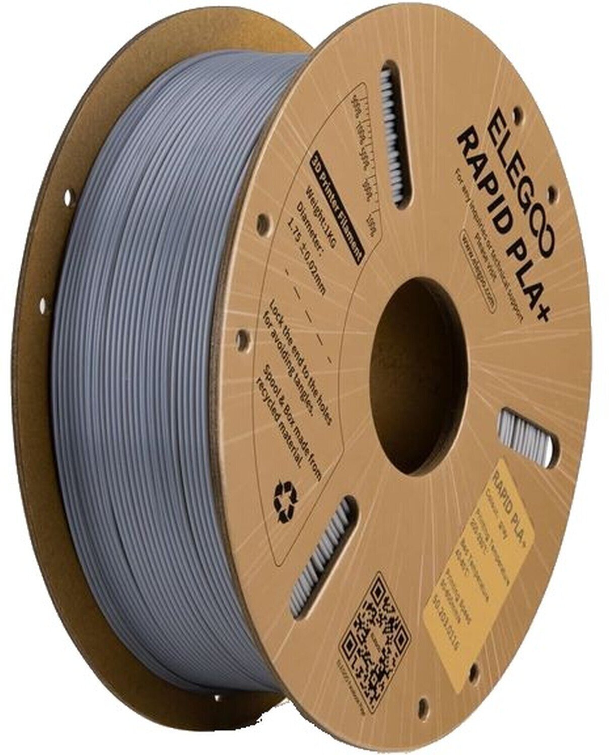 Szál Elegoo Rapid PLA+ Szál 1,75 mm 1 kg Grey