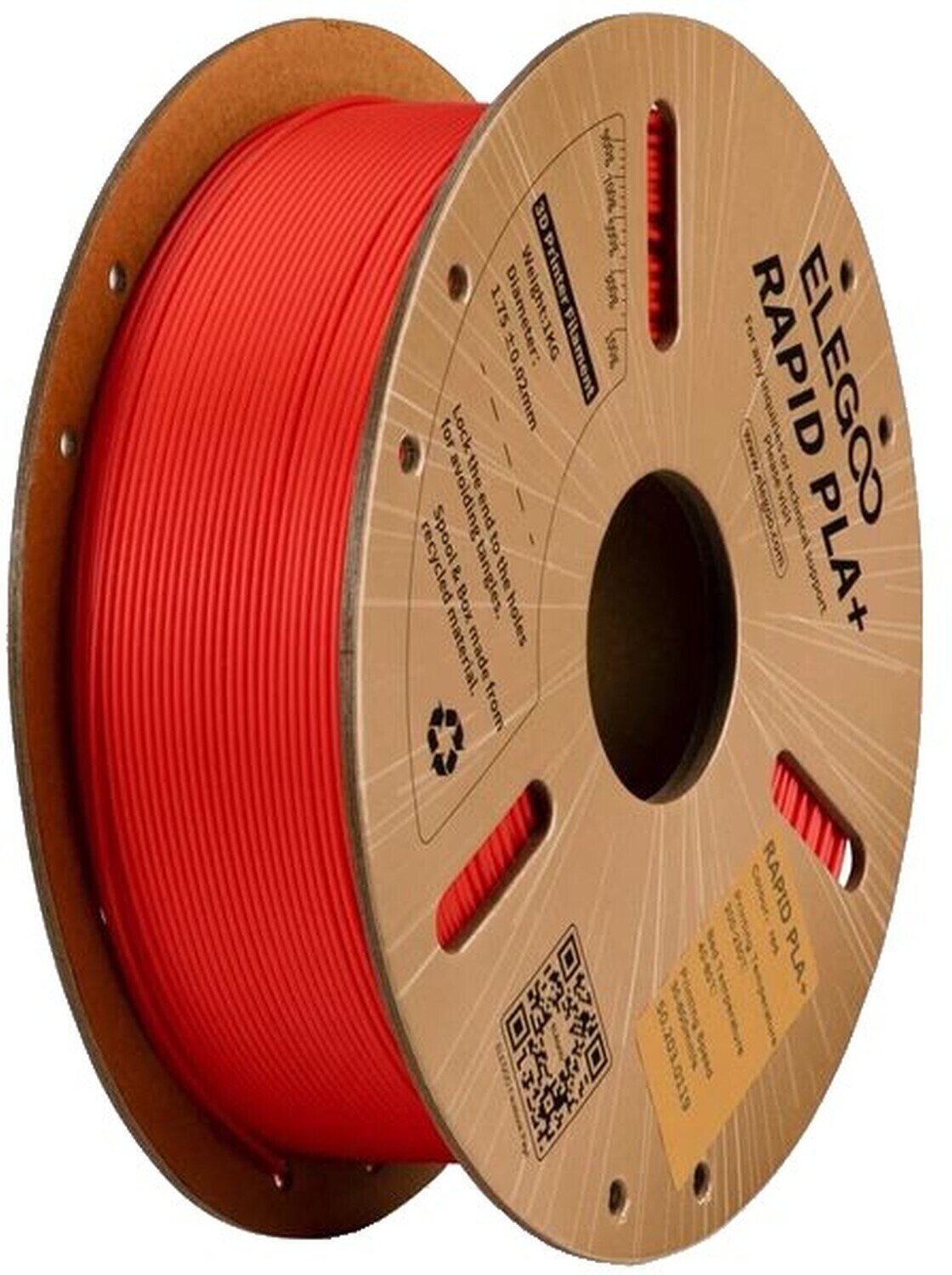 Žarilna nitka Elegoo Rapid PLA+ Žarilna nitka 1,75 mm 1 kg Red