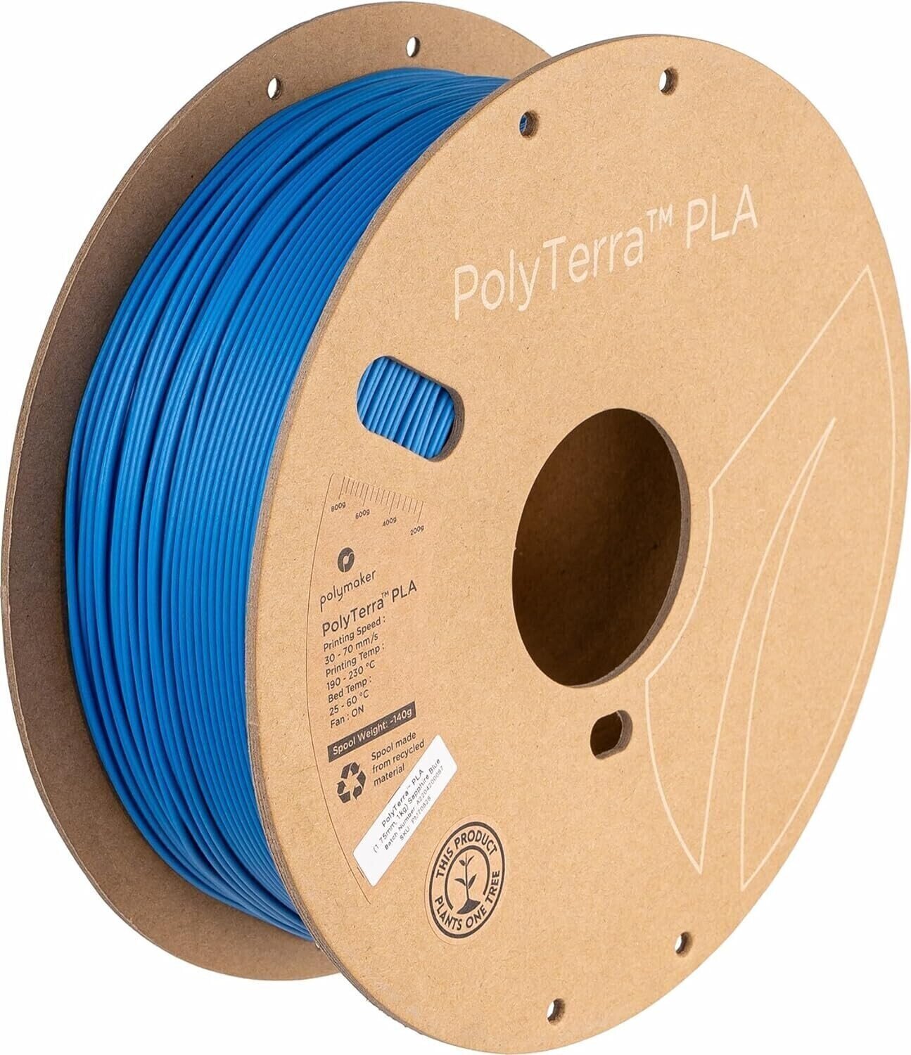 Žarna nit Polymaker PolyTerra PLA Žarna nit 1,75 mm 1 kg Sapphire Blue