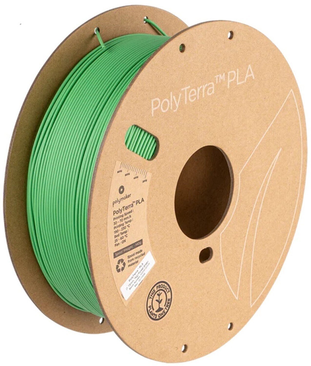 Tråd Polymaker PolyTerra PLA Tråd 1,75 mm 1 kg Forrest Green