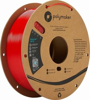 Filament Polymaker PolyLite PETG Filament 1,75 mm 1 kg Red - 1