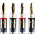 Pro-Ject Connect it Plug LS E 2x Red Ring / 2x Black Ring Hi-Fi-Anschluss / Adapter
