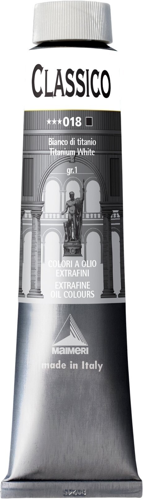 Oil colour Maimeri Classico Oil Paint Titanium White 200 ml 1 pc