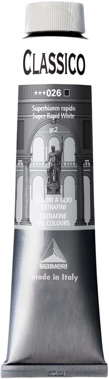 Oil colour Maimeri Classico Oil Paint Super Rapid White 200 ml 1 pc