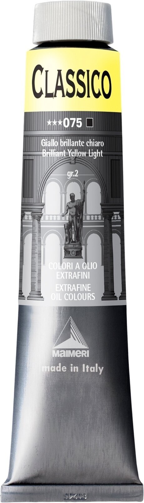 Cor de óleo Maimeri Classico Tinta a óleo Brilliant Yellow Light 200 ml 1 un.