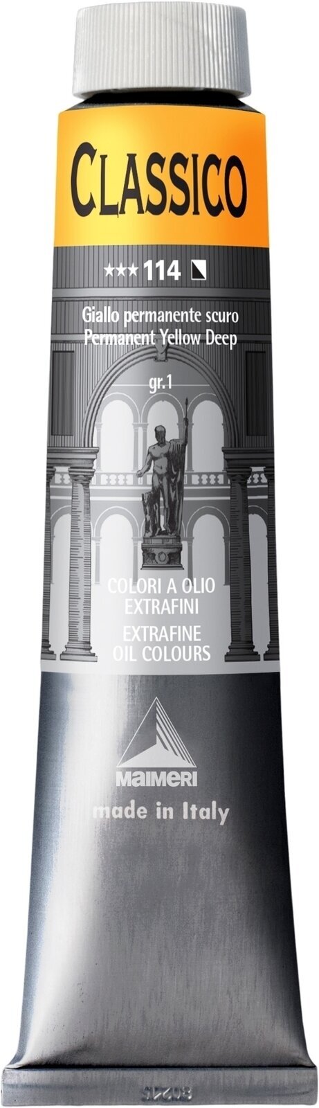 Cor de óleo Maimeri Classico Tinta a óleo Permanent Yellow Deep 200 ml 1 un.