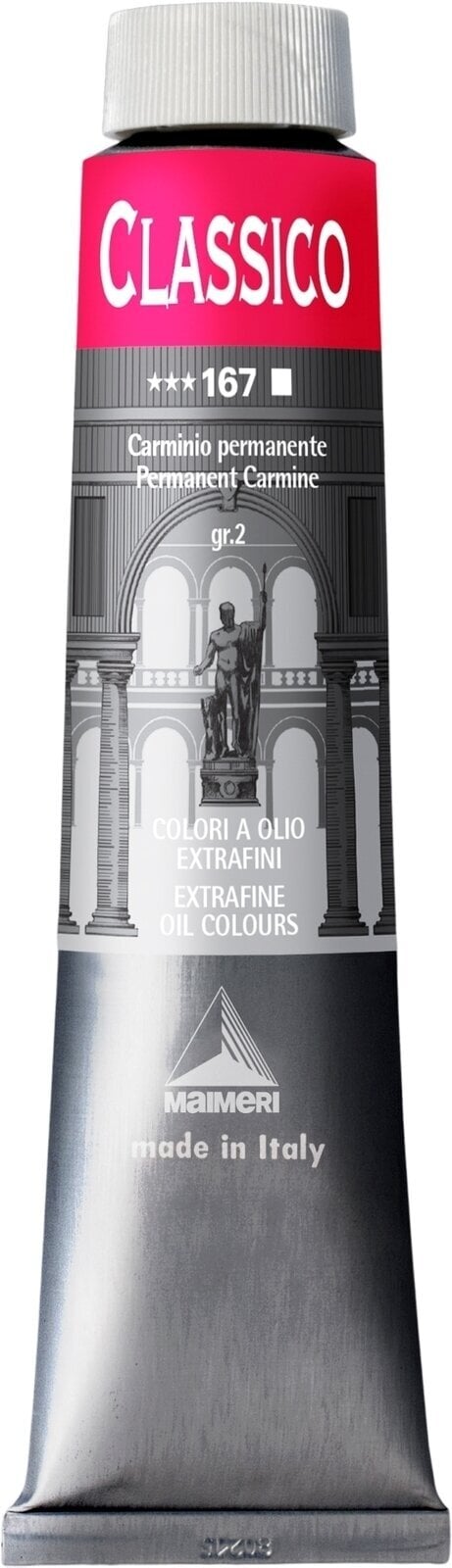 Cor de óleo Maimeri Classico Tinta a óleo Permanent Carmine 200 ml 1 un.