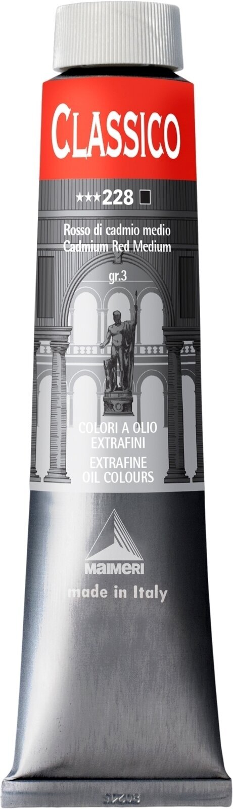 Oliefarve Maimeri Classico Oliemaling Cadmium Red Medium 200 ml 1 stk.