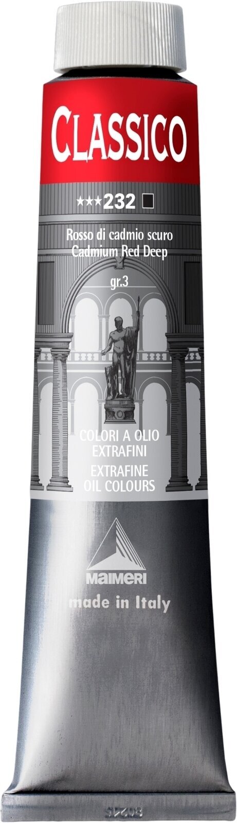 Oliefarve Maimeri Classico Oliemaling Cadmium Red Deep 200 ml 1 stk.