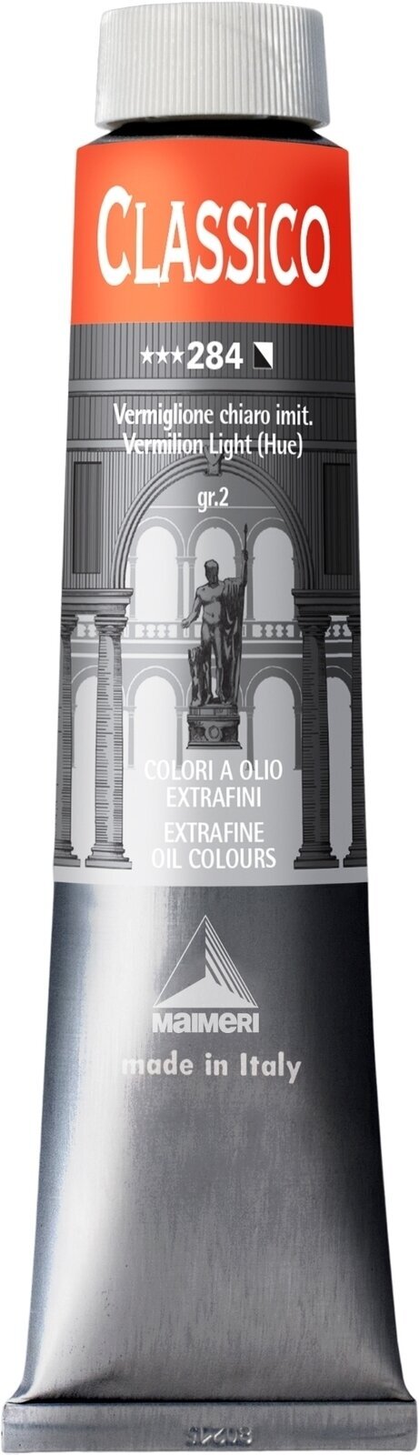 Aceite de colores Maimeri Classico Oil Paint Vermilion Light (Hue) 200 ml 1 pieza