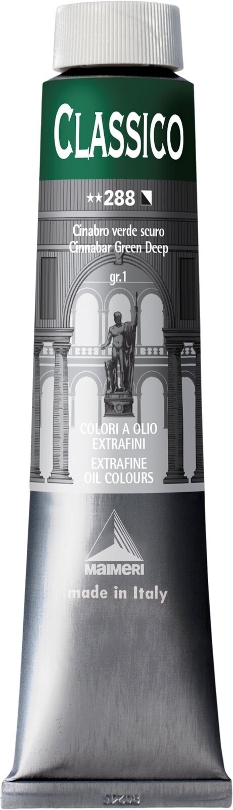 Cor de óleo Maimeri Classico Tinta a óleo Cinnabar Green Deep 200 ml 1 un.