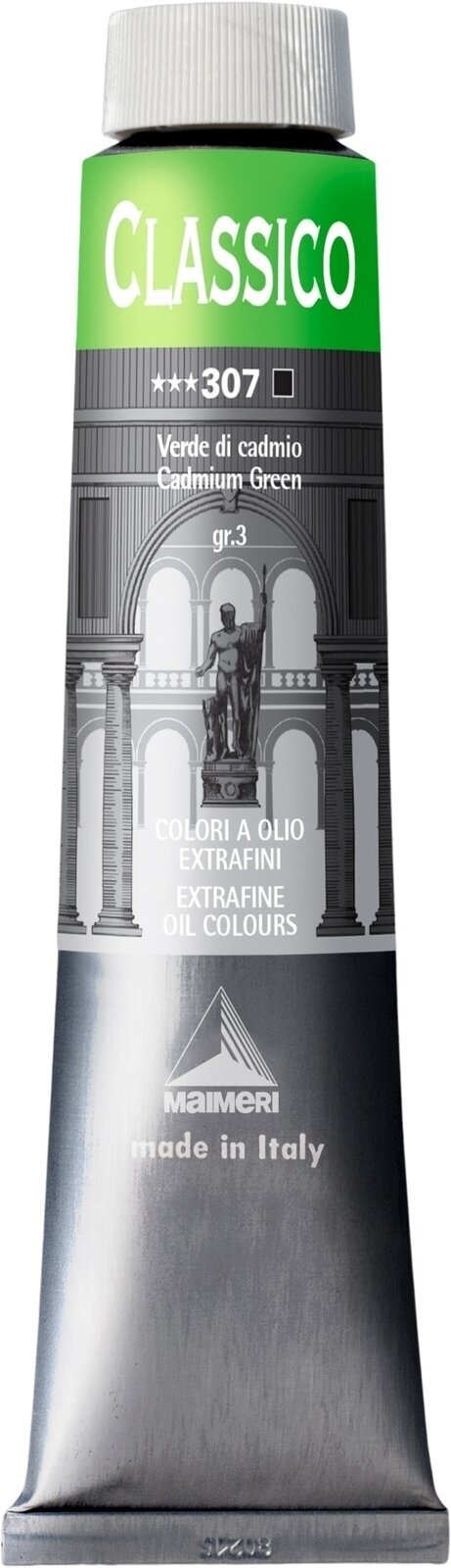 Tempera ad olio Maimeri Classico Pittura a olio Cadmium Green 200 ml 1 pz