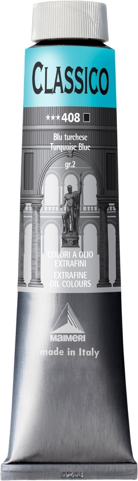 Oliefarve Maimeri Classico Oliemaling Turquoise Blue 200 ml 1 stk.