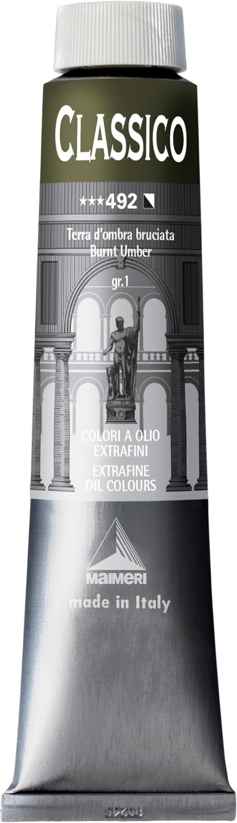 Aceite de colores Maimeri Classico Oil Paint Burnt Umber 200 ml 1 pieza