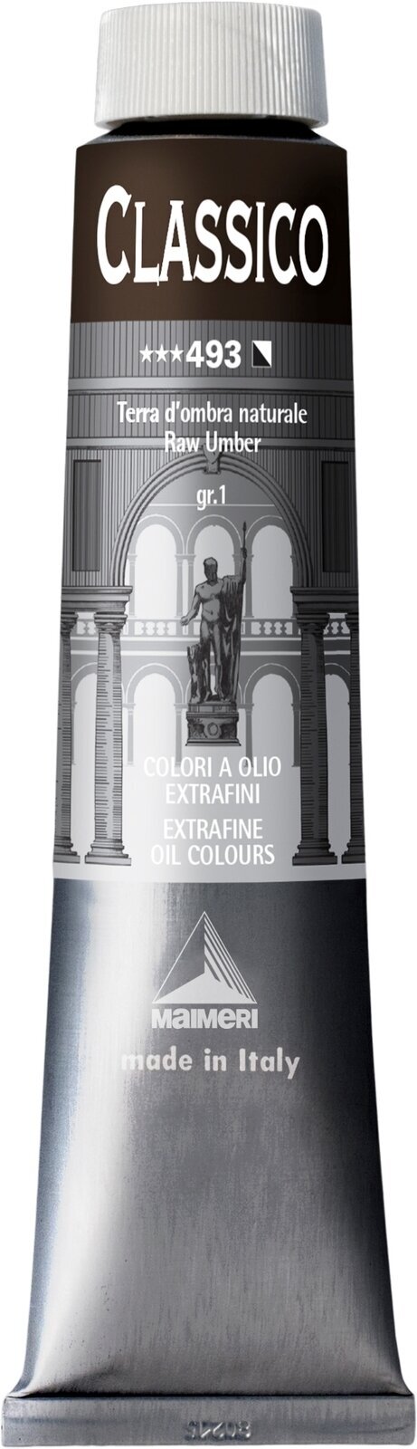 Cor de óleo Maimeri Classico Tinta a óleo Raw Umber 200 ml 1 un.