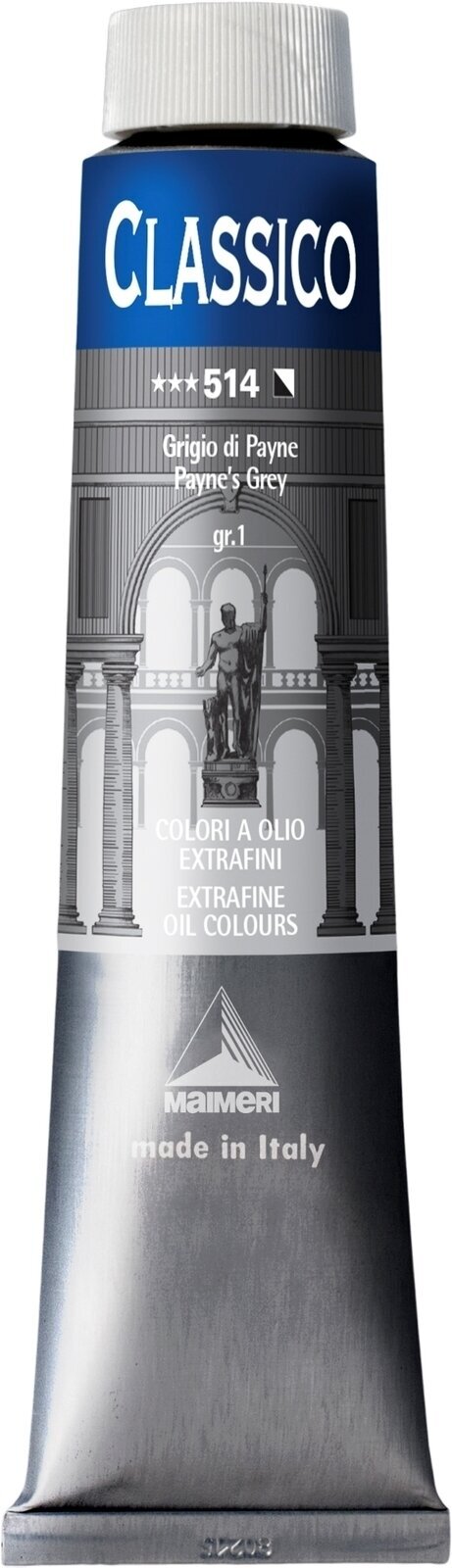 Peinture à l'huile Maimeri Classico Peinture à l'huile Paynes Grey 200 ml 1 pc