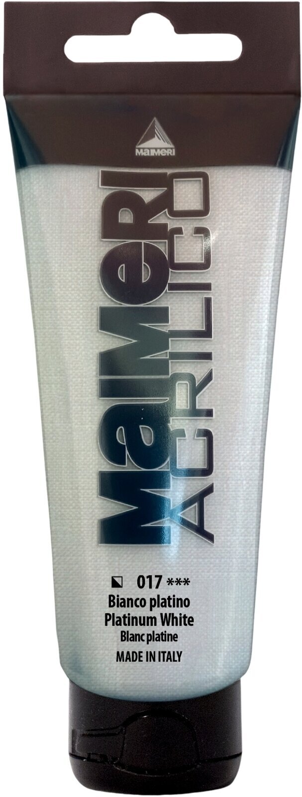 Culoare acrilică Maimeri Acrilico Vopsea acrilică Platinum White 017 200 ml 1 buc